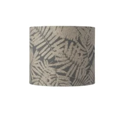 Abat-jour, Fern Leaves Wild, gris paillette, Ø35cm, H30cm - Ebb and Flow