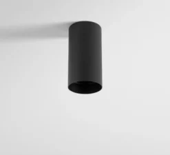 Abat-jour, Tetrix Tube Surface 65 125 1x, noir, IP55, LED, K, lm, Ø6,5cm, H12,5cm - Modular
