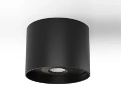 Accessoires, Decociel, support d'installation en saillie pour plafond en béton, Noir, Ø15,8cm, H12cm - Solum