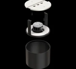 Accessoires, Decociel, support d'installation en saillie pour plafond en béton, Noir, Ø15,8cm, H12cm - Solum