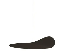 Accessoires, suspension feuille Flow, noir, pas de source lumineuse, Ø35cm, H6cm - Kdln