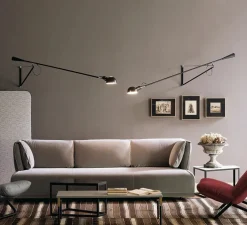 Applique à bras, orientable, 265, noir, L280cm, H35cm - Flos