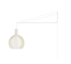 Applique à bras, Varsi, L130 à 230cm, Octo, blanc, Ø54cm, H68cm - Secto Design