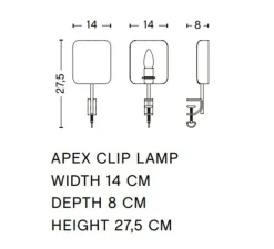 Applique à pince, Apex Clip, bleu pastel, L14cm, H27,5cm - HAY