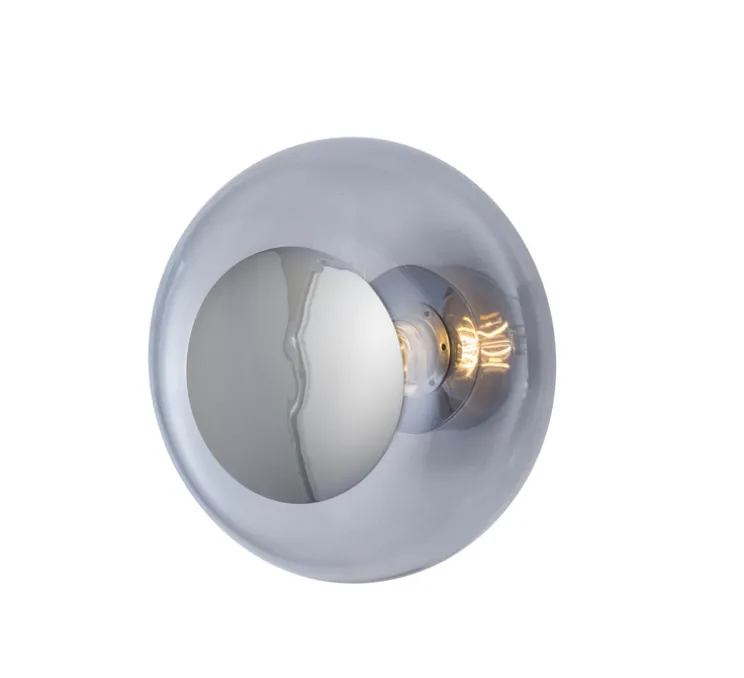 Applique - Plafonnier, Horizon 29, Bleu profond, argent, Ø29cm, H20,5cm - Ebb and Flow