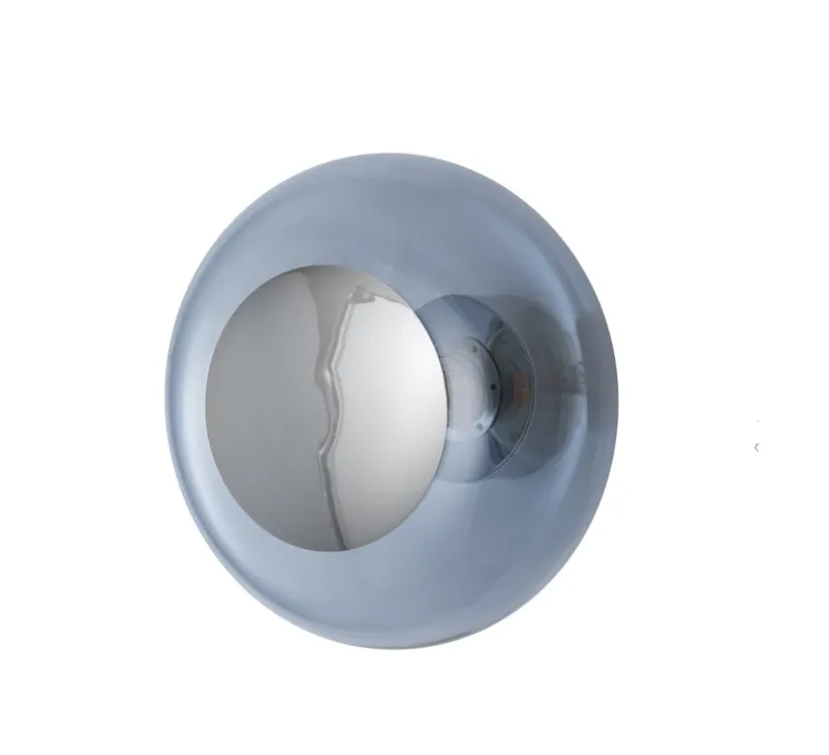 Applique - Plafonnier, Horizon 29, Bleu profond, argent, Ø29cm, H20,5cm - Ebb and Flow
