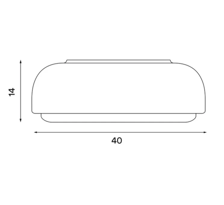 Applique , Plafonnier, Over Me, IP44, blanc, Ø40cm, H14cm - Northern