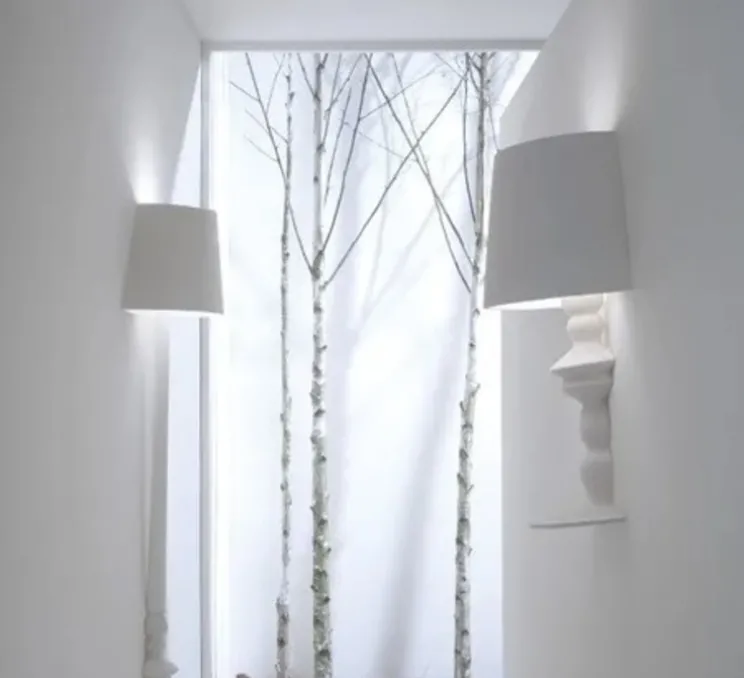 Applique, Ali e Baba, céramique et lin blanc, H60cm, L28cm, P17cm - Karman