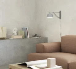 Applique, Ambit, gris, Ø16.7cm, H19.5cm -2700k-Muuto