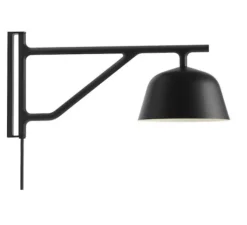Applique, Ambit, noir, Ø16.7cm, H19.5cm -2700k-Muuto
