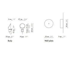 Applique, Baby Cargo, blanc, noir, H45cm, L27 - Designheure