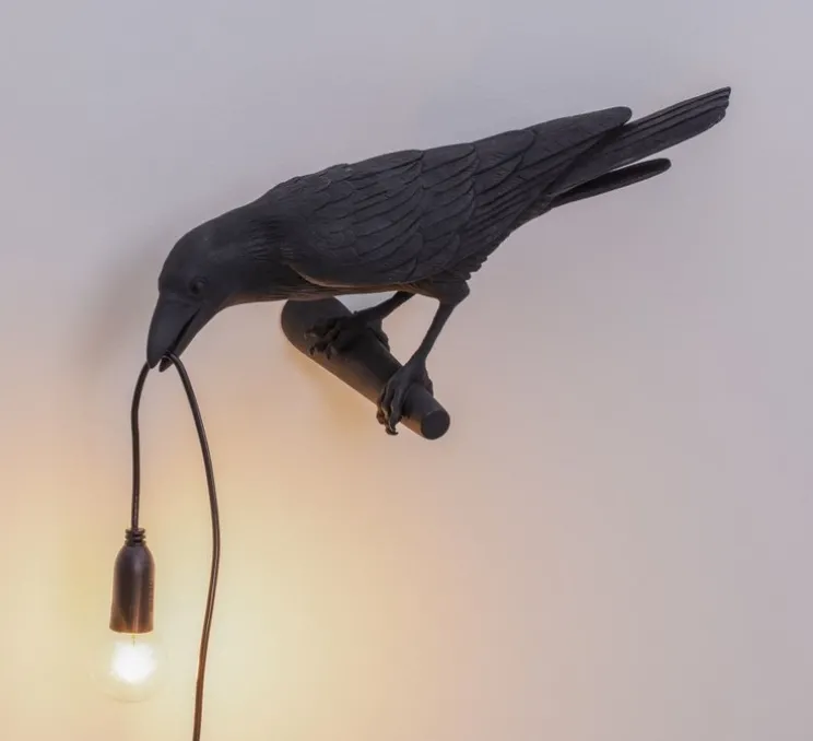 Applique, Bird Lamp Looking Left Indoor, noir, L32,8cm, H14,5cm - Seletti