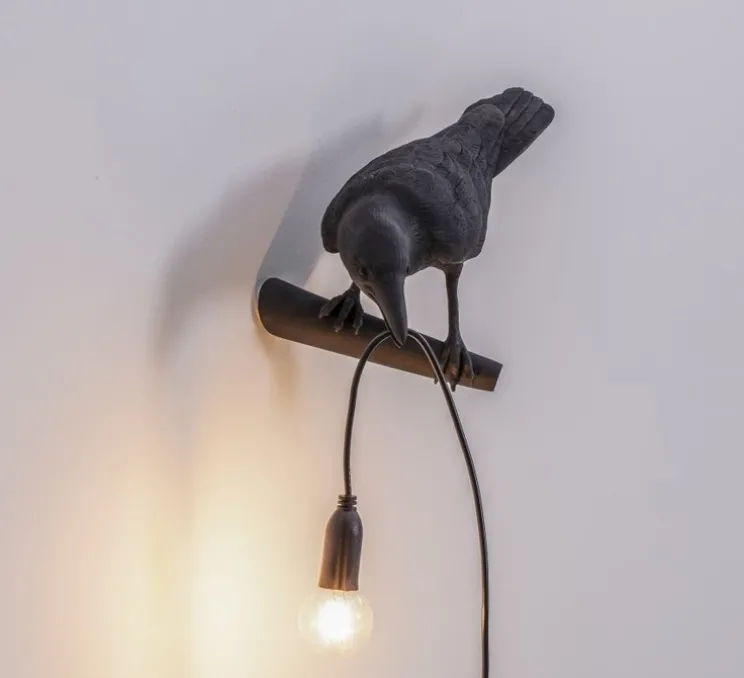 Applique, Bird Lamp Looking Left Indoor, noir, L32,8cm, H14,5cm - Seletti