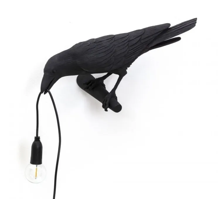 Applique, Bird Lamp Looking Left Indoor, noir, L32,8cm, H14,5cm - Seletti