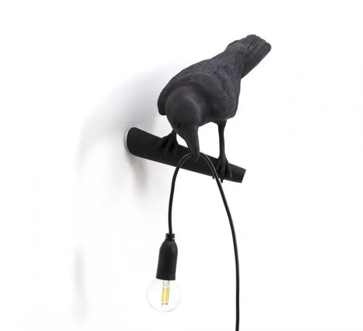 Applique, Bird Lamp Looking Left Indoor, noir, L32,8cm, H14,5cm - Seletti