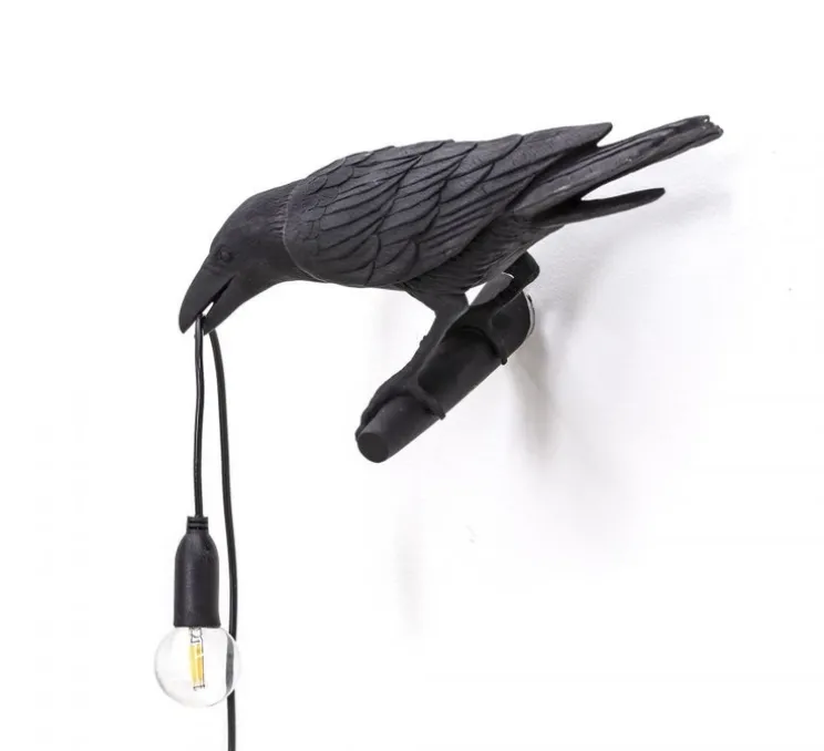 Applique, Bird Lamp Looking Left Indoor, noir, L32,8cm, H14,5cm - Seletti