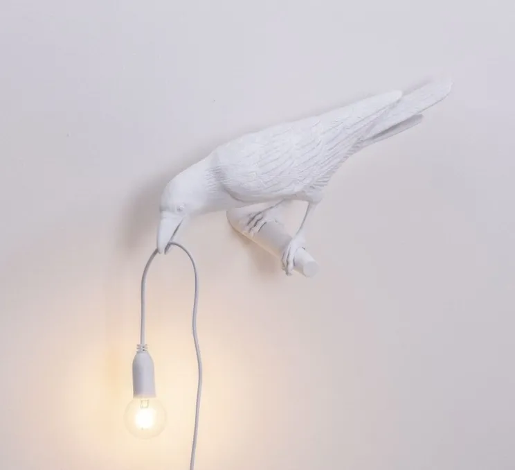Applique, Bird Lamp Looking Left Indoor, blanc, L32,8cm, H14,5cm - Seletti