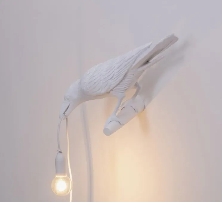 Applique, Bird Lamp Looking Left Indoor, blanc, L32,8cm, H14,5cm - Seletti
