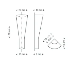 Applique d'angle, Secto 4236, noir, sans câble, Ø26cm, H60cm - Secto Design