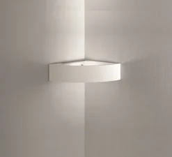 Applique d'angle, Vertbois, plâtre, prêt à peindre Muriel, blanc, Ø20,5cm, H7cm - Nedgis