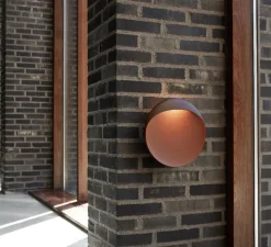 Applique de jardin, Flindt, corten, IP65, dim, LED, 3000K, 300lm, L20cm, H20cm - Louis Poulsen