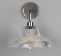 Applique de salle de bain, Mono, argent antique, IP65, Ø30cm, H35cm - Mullan Lighting