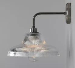 Applique de salle de bain, Mono, argent antique, IP65, Ø30cm, H35cm - Mullan Lighting