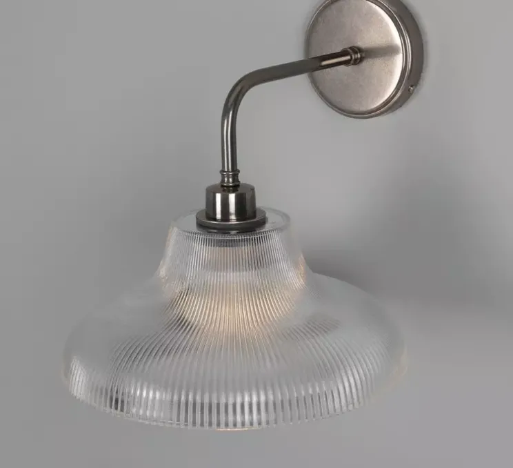 Applique de salle de bain, Mono, argent antique, IP65, Ø30cm, H35cm - Mullan Lighting