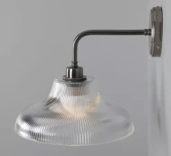 Applique de salle de bain, Mono, argent antique, IP65, Ø30cm, H35cm - Mullan Lighting