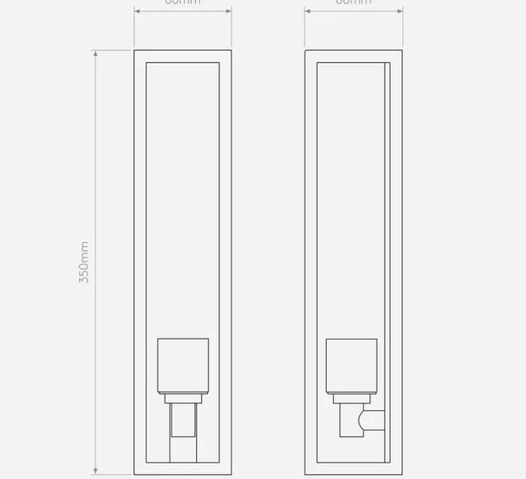 Applique de salle de bain, Harvard, bronze, IP44, Ø8cm, H35cm - Astro