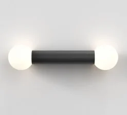 Applique de salle de bain, Ortona Twin, noir, IP44, L9cm, H38,5cm - Astro