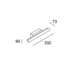 Applique de salle de bain, Toilet Slim, chrome, IP44, LED, 3000k, 880 lm, L33,2cm, H6cm - LEDs C4