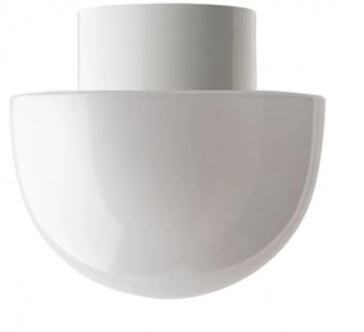 Applique de salle de bain, light.o.016, glass021, blanc, IP54, Ø16,5cm, H15,9cm - Zangra