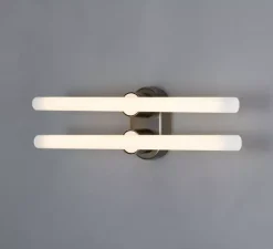 Applique de salle de bain, Valencia Double, laiton antique, L8,5cm, H16cm - Mullan Lighting