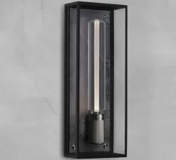 Applique de salle de bain, Caged wet, large, métal noir, IP44, L18cm, H48,8cm - Buster & Punch