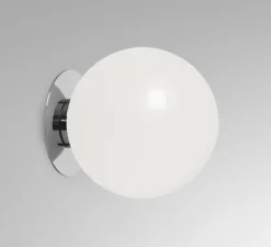 Applique de salle de bain, Mezzo Large, nickel, IP44, Ø18cm, H19cm - CTO lighting