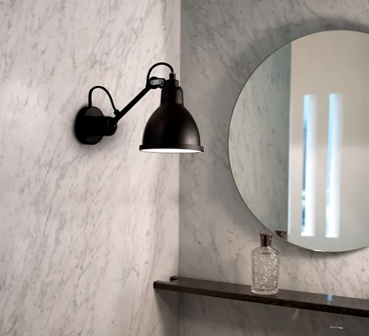 Applique de salle de bain, Lampe Gras N°304 Bathroom CLI, noir et noir, L14,6cm, H15cm - DCW