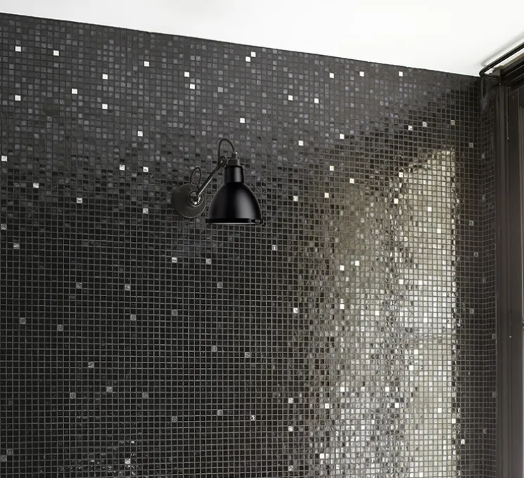 Applique de salle de bain, Lampe Gras N°304 Bathroom CLI, noir et noir, L14,6cm, H15cm - DCW