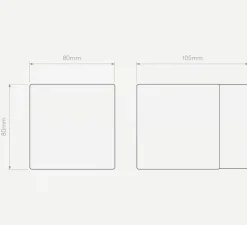 Applique de salle de bain, Cube, blanc, chrome poli, IP44, L8cm, H8cm - Astro