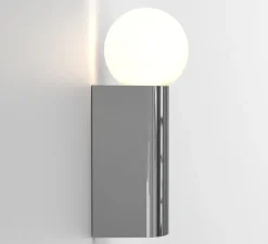 Applique de salle de bain, Ortona Single, chrome poli, IP44, L9cm, H24,3cm - Astro