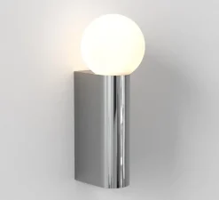 Applique de salle de bain, Ortona Single, chrome poli, IP44, L9cm, H24,3cm - Astro