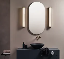 Applique de salle de bain, Versailles 600, or mat, IP44, LED, 3000K, 1078lm, Ø8cm, H61cm - Astro