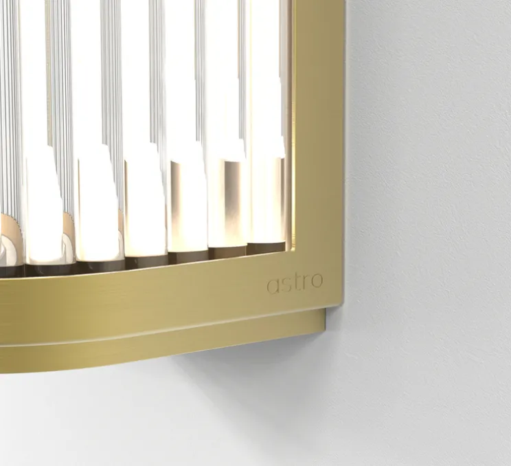 Applique de salle de bain, Versailles 600, or mat, IP44, LED, 3000K, 1078lm, Ø8cm, H61cm - Astro