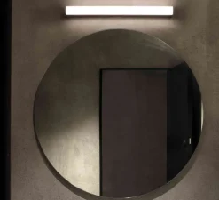 Applique de salle de bain, NILO-2, noir, IP44, 0LED, 3000K, 1400lm, L90cm, H4cm - FARO