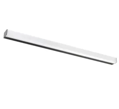 Applique de salle de bain, NILO-2, noir, IP44, 0LED, 3000K, 1400lm, L90cm, H4cm - FARO