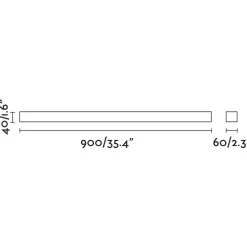 Applique de salle de bain, NILO-2, noir, IP44, 0LED, 3000K, 1400lm, L90cm, H4cm - FARO