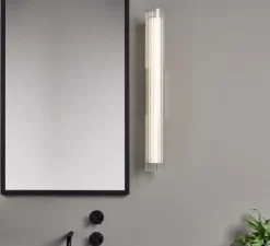 Applique de salle de bain, io 665, LED, 3000K, 825lm, chrome, verre, IP44,L8cm, H66,5cm - ASTRO