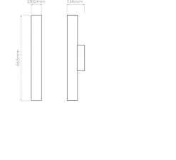 Applique de salle de bain, io 665, LED, 3000K, 825lm, chrome, verre, IP44,L8cm, H66,5cm - ASTRO