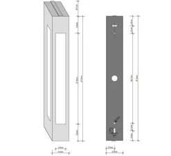 Applique de salle de bain, Bloc 37, nickel, IP44, L5cm, H37cm - Decor Walther