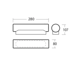 Applique de salle de bain, light.o.092, blanc, LED, 3000K, 690 lm, L28cm, H10,7cm - Zangra